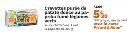 Picard Crevettes purée de patate douce au pa- prika fumé légumes verts offre