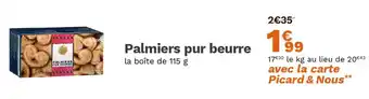 Picard Palmiers pur beurre offre