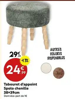 Maxi Bazar Tabouret d'appoint spolo chenille offre