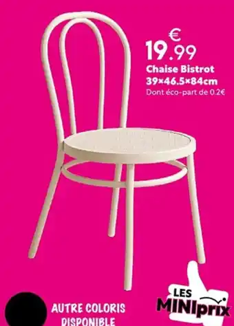 Maxi Bazar Chaise Bistrot offre