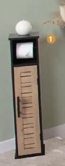 Maxi Bazar Meuble réserve & dérouleur papier WC 1 porte offre