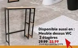 Maxi Bazar Meuble dessus WC 2 étagères offre