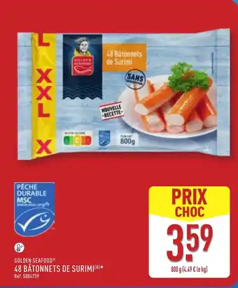 ALDI Golden seafood 48 bâtonnets de surimi offre