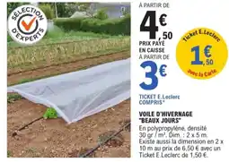 E.Leclerc Jardi Voile d'hivernage beaux jours offre