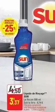 G20 Sun - liquide de rinécège offre