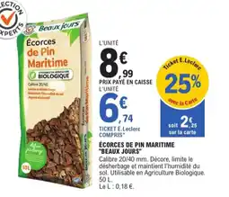 E.Leclerc Jardi Écorces de pin maritime beaux jours offre