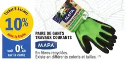E.Leclerc Jardi Paire de gants travaux courants mapa offre