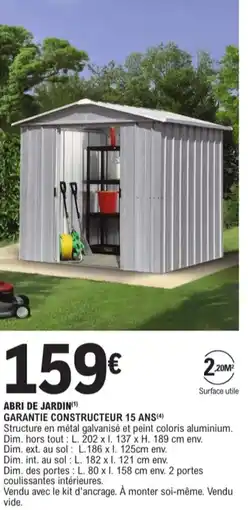 E.Leclerc Jardi Abri de jardin offre