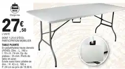 E.Leclerc Jardi Table pliante offre