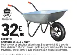 E.Leclerc Jardi Brouette garantie légale 2 ans offre