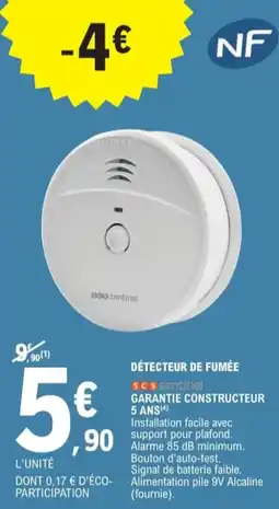 E.Leclerc Jardi Détecteur de fumée offre