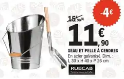 E.Leclerc Jardi Seau et pelle à cendres offre