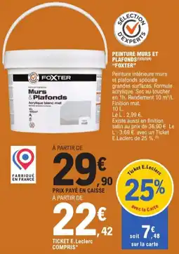 E.Leclerc Jardi Peinture murs et plafonds offre