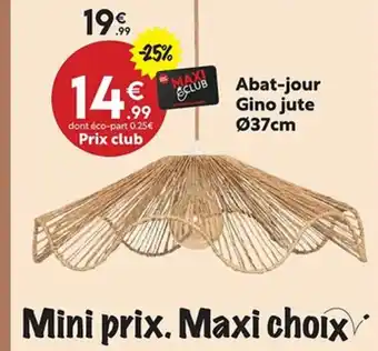 Maxi Bazar Abat-jour Gino jute offre