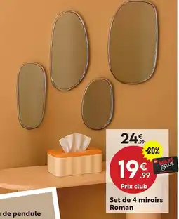 Maxi Bazar Set de 4 miroirs Roman offre