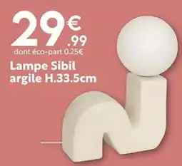 Maxi Bazar Lampe Sibil argile offre