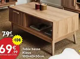 Maxi Bazar Table basse Klaus offre