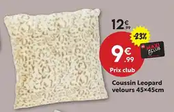 Maxi Bazar Coussin Leopard velours offre