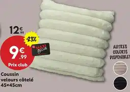 Maxi Bazar Coussin velours côtelé offre