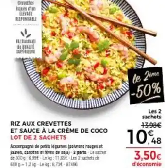 Thiriet Riz aux crevettes et sauce à la crème de coco offre