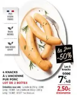 Thiriet 4 knacks à l'ancienne pur porc offre