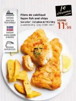 Thiriet Filets de cabillaud façon fish and chips offre