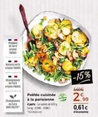 Thiriet Poêlée cuisinée à la parisienne offre
