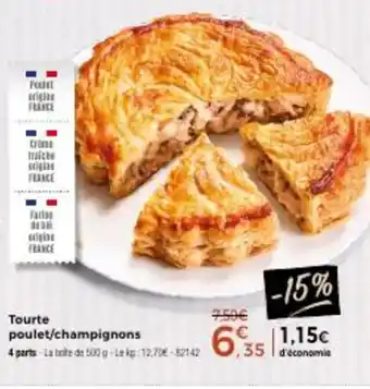 Thiriet Tourte poulet/champignons offre