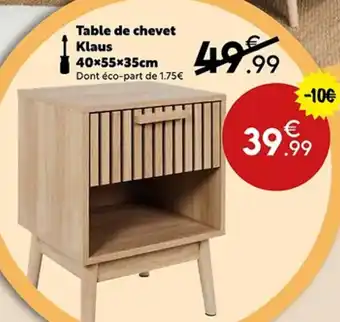 Maxi Bazar Table de chevet Klaus offre