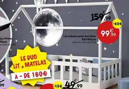 Maxi Bazar Lit cabane avec barrière offre