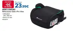 Costco BEBÉ CONFORT Rehausseur Gaia i-Fix i-Size offre