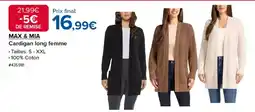 Costco MAX & MIA Cardigan long femme offre