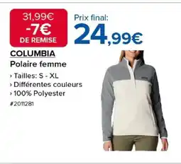 Costco COLUMBIA Polaire femme offre