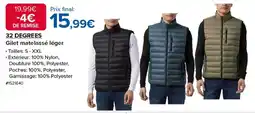 Costco 32 DEGREES Gilet matelassé léger offre