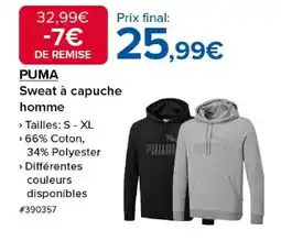 Costco PUMA Sweat à capuche homme offre
