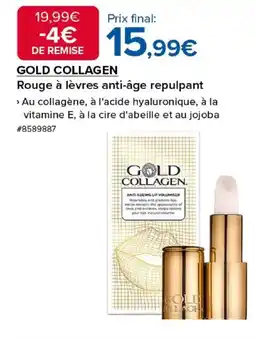 Costco GOLD COLLAGEN Rouge à lèvres anti-âge repulpant offre