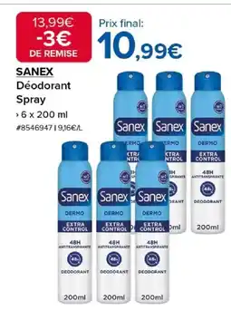Costco SANEX Déodorant Spray offre