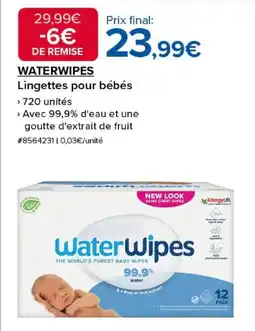 Costco WATERWIPES Lingettes pour bébés offre