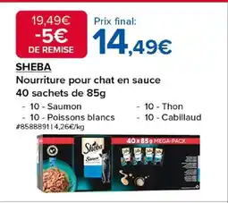 Costco SHEBA Nourriture pour chat en sauce offre