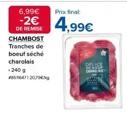 Costco CHAMBOST Tranches de boeuf séché charolais offre