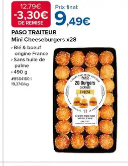 Costco PASO TRAITEUR Mini Cheeseburgers x28 offre