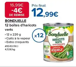 Costco BONDUELLE 12 boîtes d'haricots verts offre