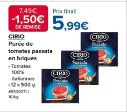 Costco CIRIO Purée de tomates passata en briques offre