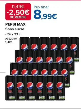 Costco PEPSI MAX Sans sucre offre