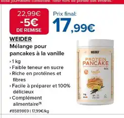 Costco WEIDER Mélange pour pancakes à la vanille offre