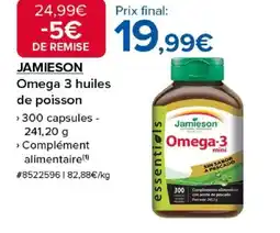 Costco JAMIESON Omega 3 huiles de poisson offre
