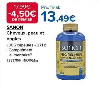 Costco SANON Cheveux, peau et ongles offre