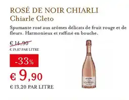 Eataly CHIARLE CLETO Rosé de noir chiarli offre