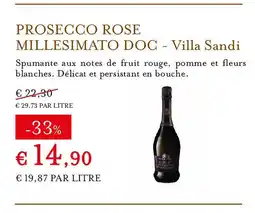 Eataly VILLA SANDI Prosecco rose millesimato doc offre