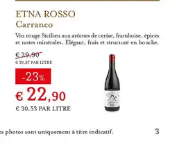 Eataly CARRANCO Etna rosso offre